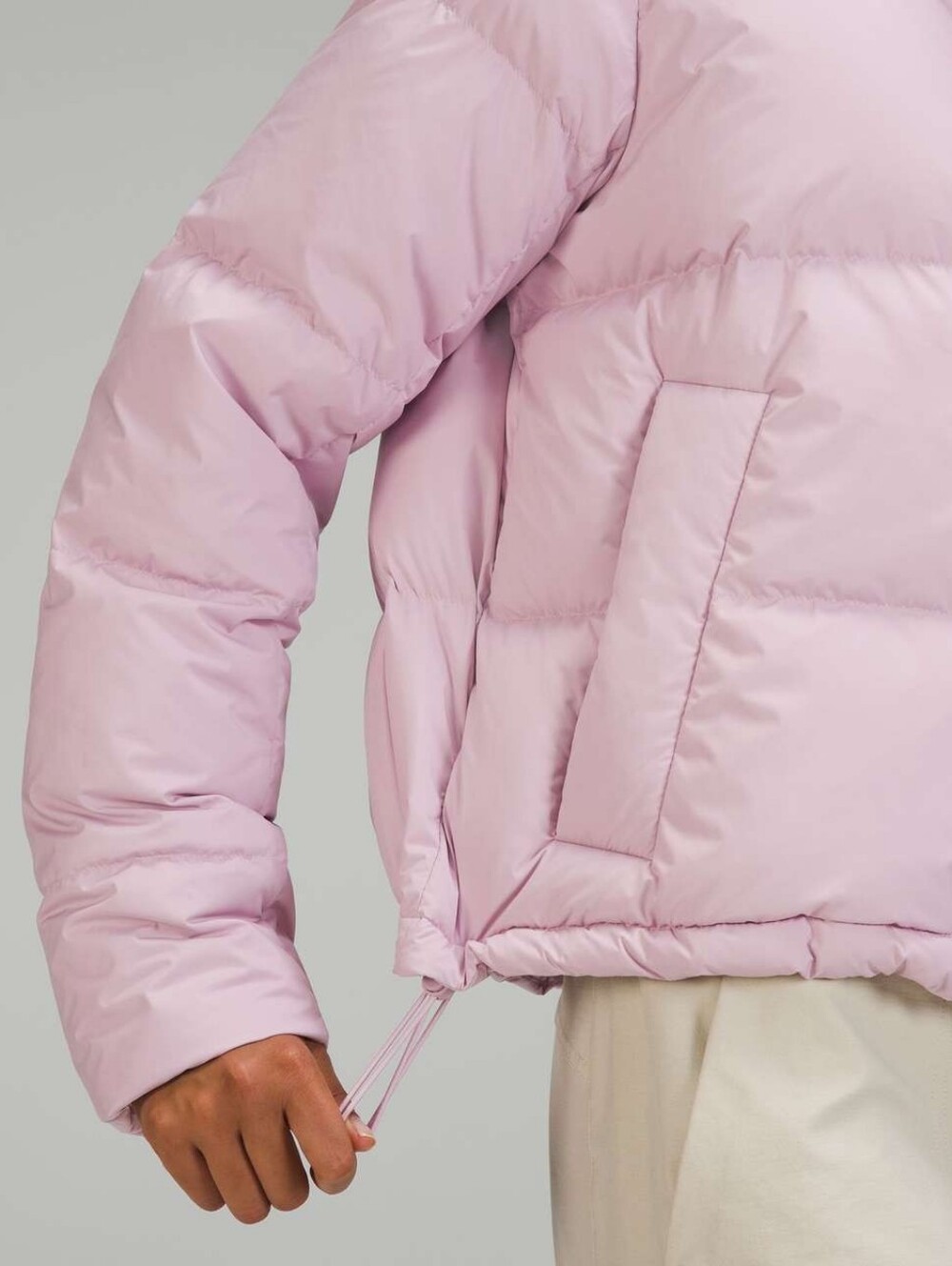 lululemon wunder puff cropped jacket Pink Peony goose down - Picture 1 of 4